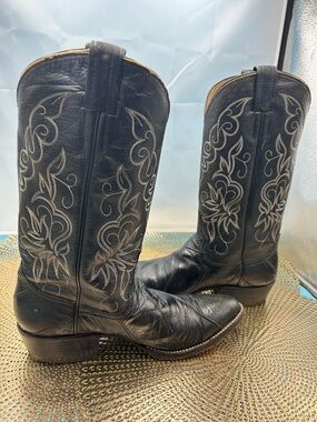 Cebu men 8.5 exotic eel skin print Mexican cowboy boots